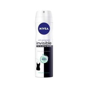 Sprey Deodorant Nivea Invisible Black-White Fresh Kadın 150ml