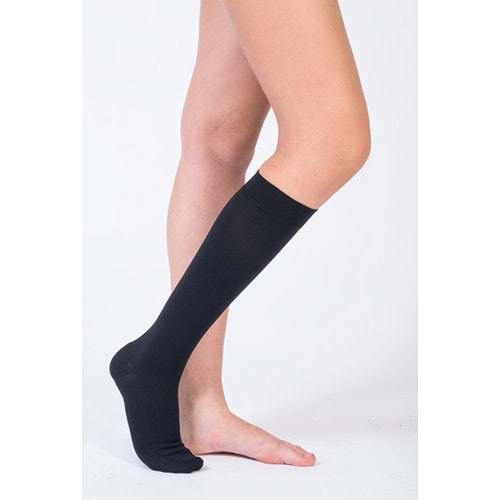 CCL1 AD-K Diz Altı Varis Çorabı Venolife No: 4 Siyah