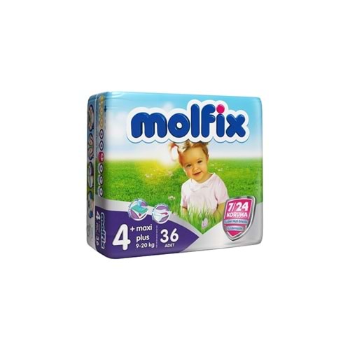 Bebek Bezi Molfix İkiz Maxi Plus No: 4+ 36lı