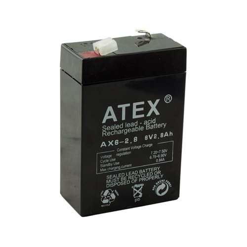 6Volt 2.8AH Batarya Atex AX6-2.8